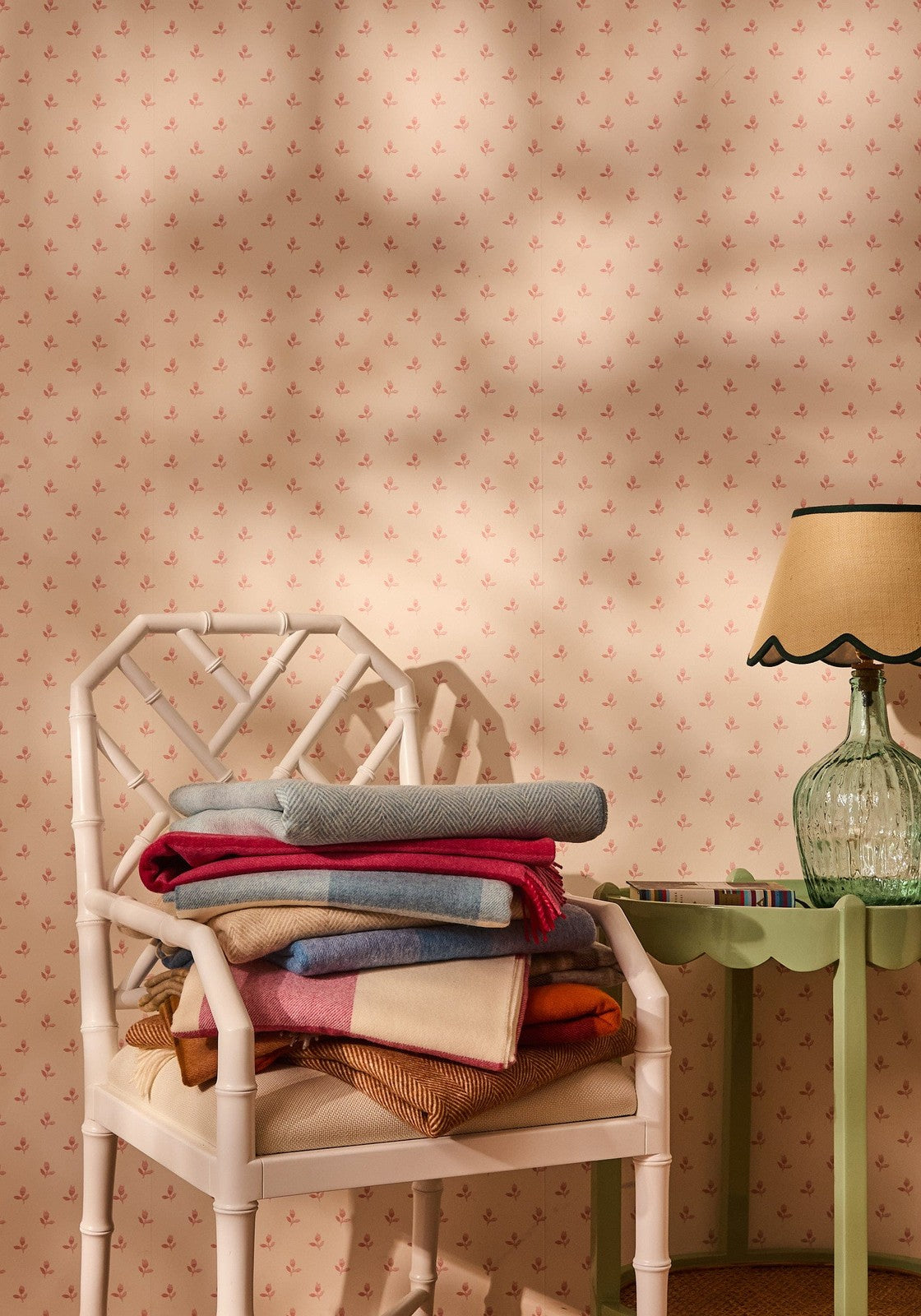 Soft Blue British Merino Wool Throw Blanket by Casa by Josephine Jenno