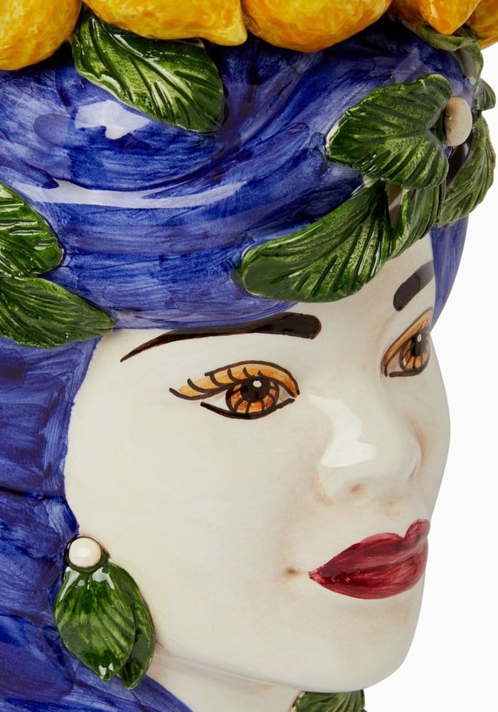 Casa by Josephine Jenno Blu Lemon Bust Statue