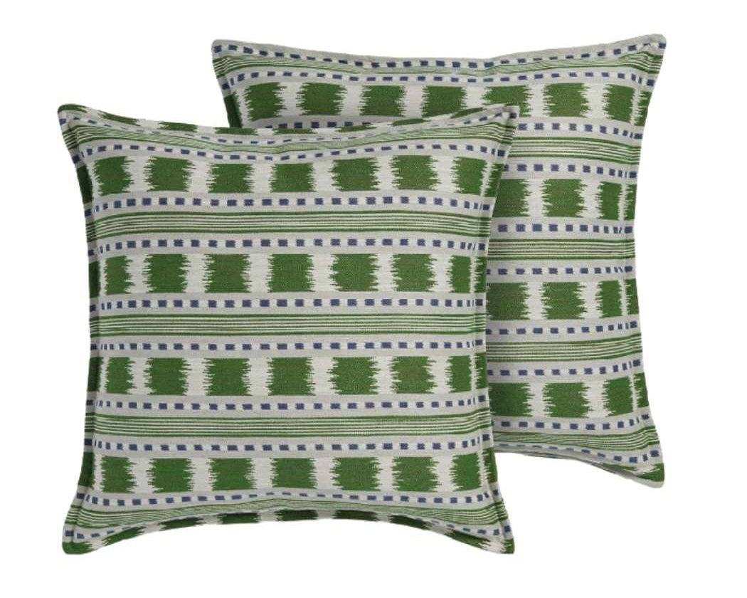 Casa by Josephine Jenno Blue & Green Stripe Cushion Cover