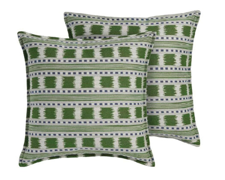Casa by Josephine Jenno Blue & Green Stripe Cushion Cover