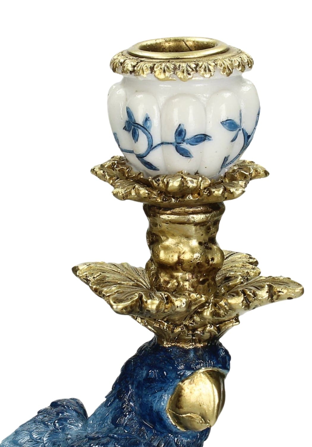 Casa by Josephine Jenno Blue Parrot Decorative Tall Candle Holder Pair - 40cm