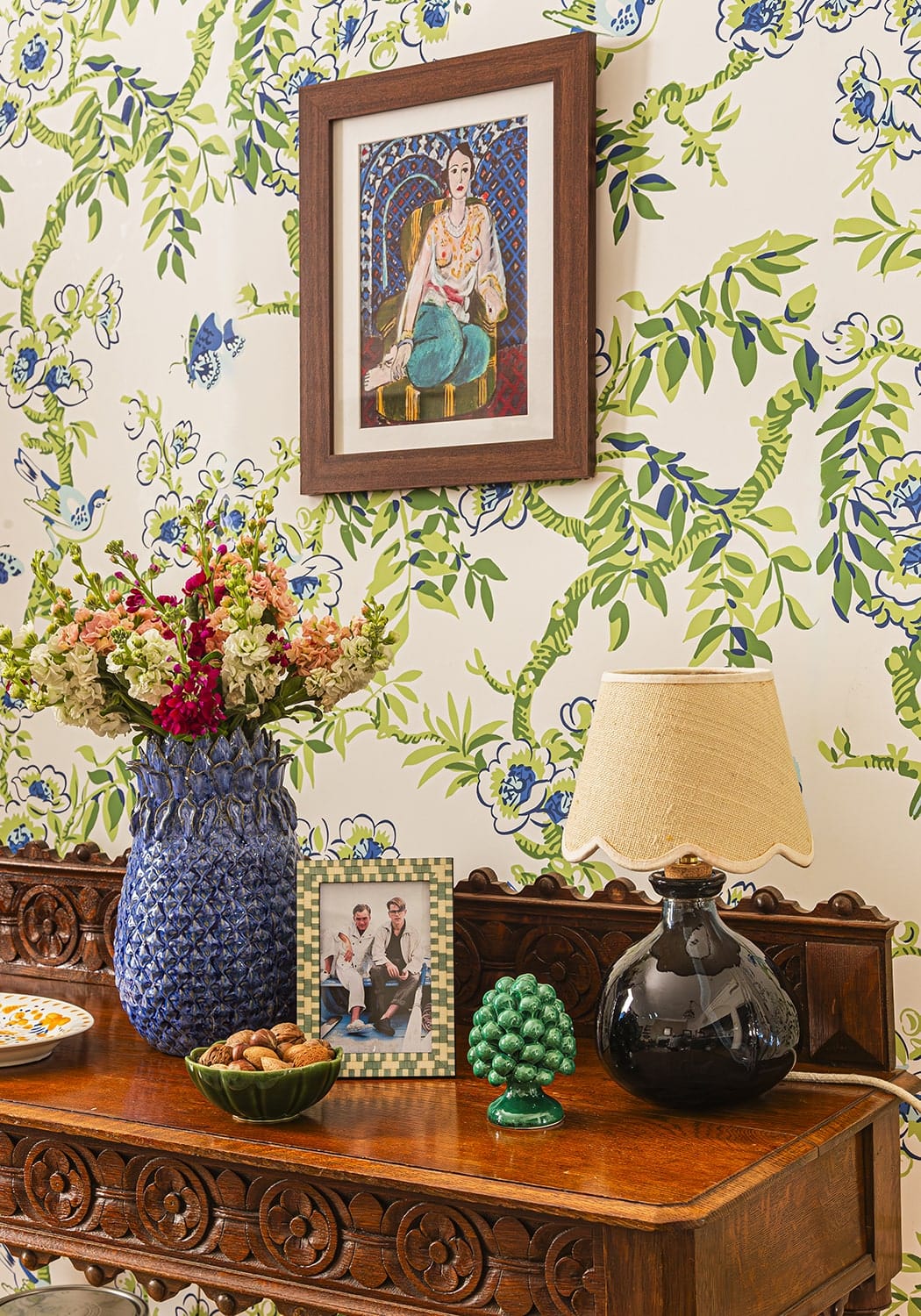 Casa by Josephine Jenno Blue Pineapple Stoneware Vase