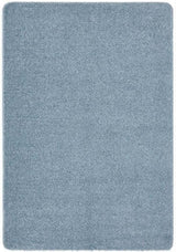 Plush Machine‑Washable Blue Shaggy Floor Rug by The Rugs