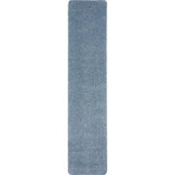 Plush Machine‑Washable Blue Shaggy Floor Rug by The Rugs