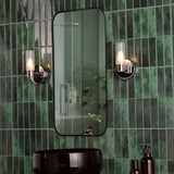 Pagazzi Hannah Polished Chrome Glass Bathroom Wall Light