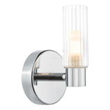 Pagazzi Hannah Polished Chrome Glass Bathroom Wall Light