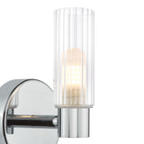 Pagazzi Hannah Polished Chrome Glass Bathroom Wall Light