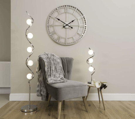 Pagazzi Bombo 3-Light Table Lamp Polished Chrome