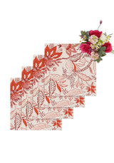 Casa by Josephine Jenno Bossa Nova Red Table Napkin - Set of 4