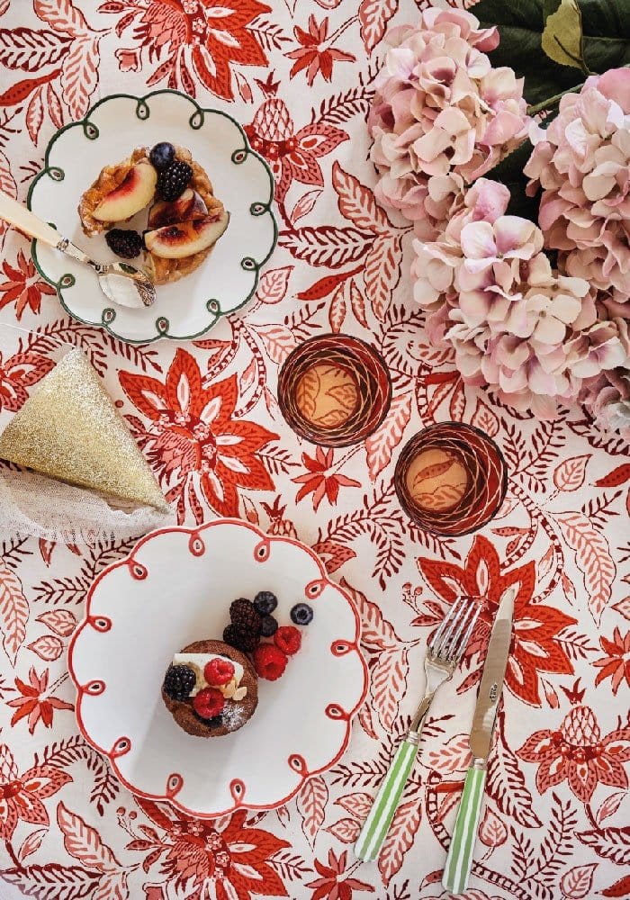 Casa by Josephine Jenno Bossa Nova Tablecloth - Red