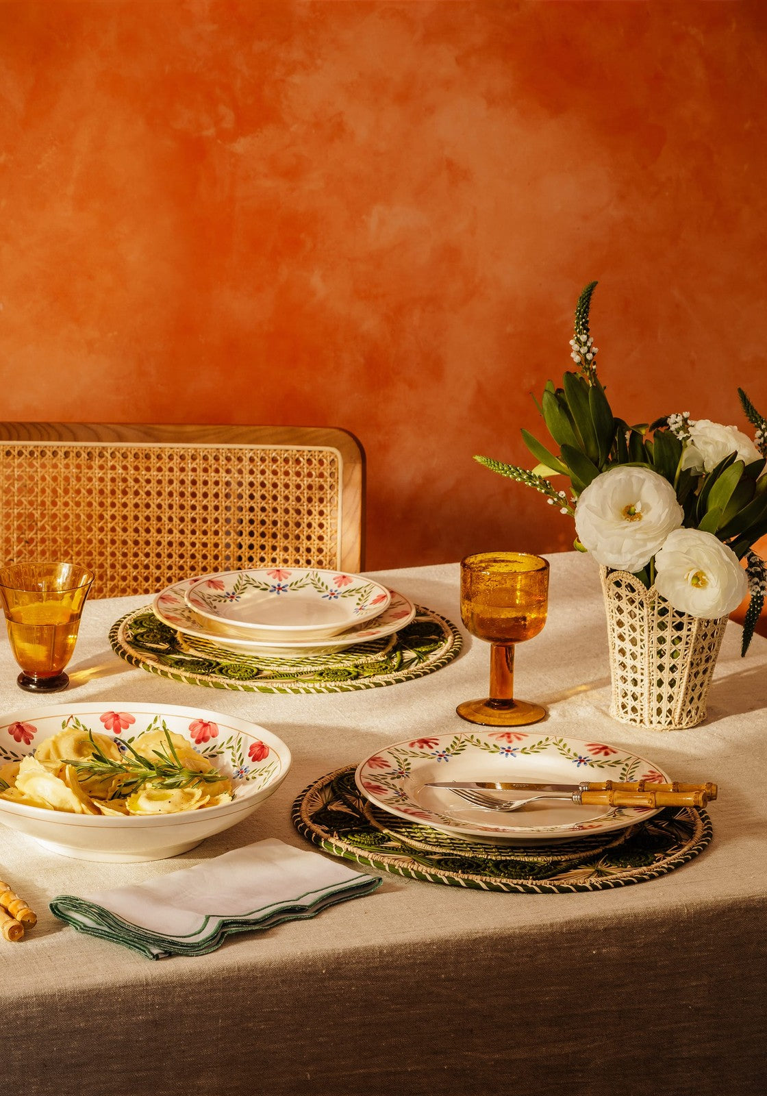 Casa by Josephine Jenno Camilla Pasta Bowl - Green Garland