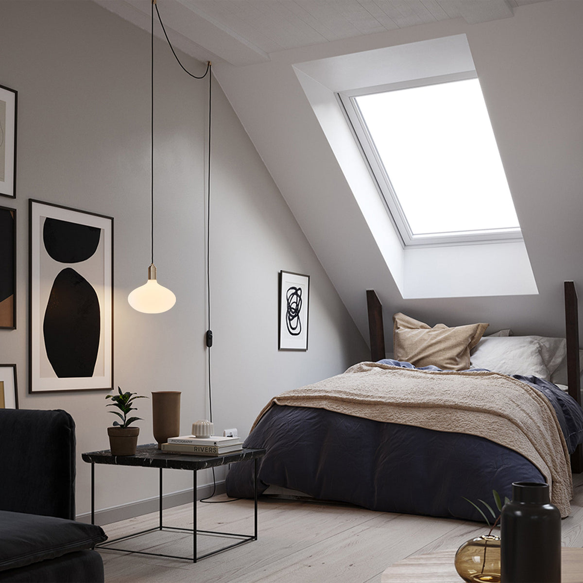 Tala Oval II Plug In Pendant - Graphite