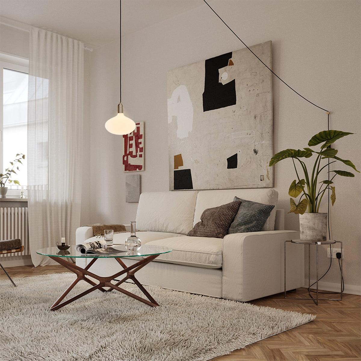 Tala Oval II Plug In Pendant - Graphite
