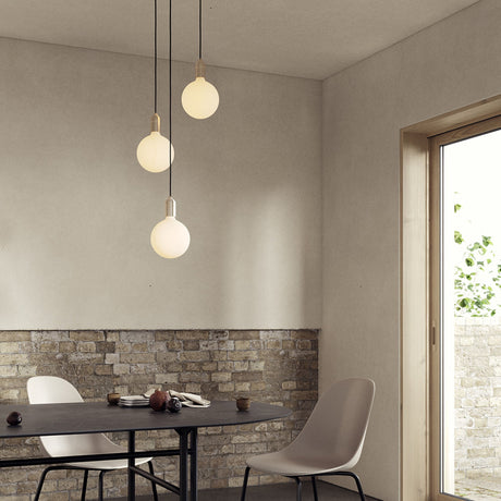 Tala Triple Pendant in Oak with Sphere IV