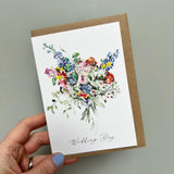 Katie Hipwell Design Floral Happy Wedding Day Card