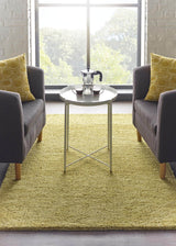 Country Autumn Gold Solid Wool Rug by The Rugs