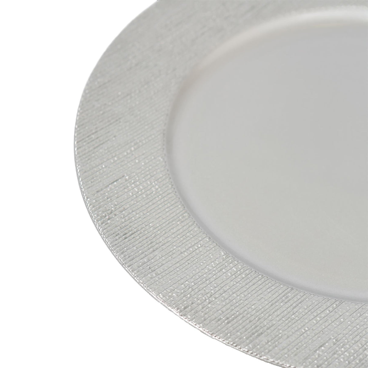 Rinkit Round Ribbed Charger Plates Set 33cm - 12pc