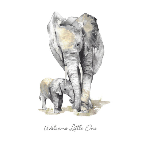 New Baby Elephants Greeting Card | Katie Hipwell Design