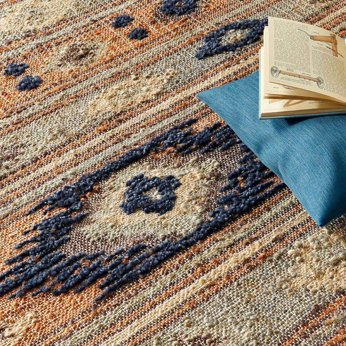 The Rugs Indio Multicolour Aztec Jute Rug