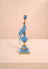Casa by Josephine Jenno Enamelled Pretty Polly Parrot Candlestick Left