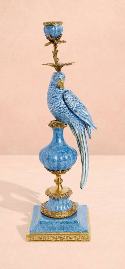 Casa by Josephine Jenno Pretty Polly Parrot Candlestick