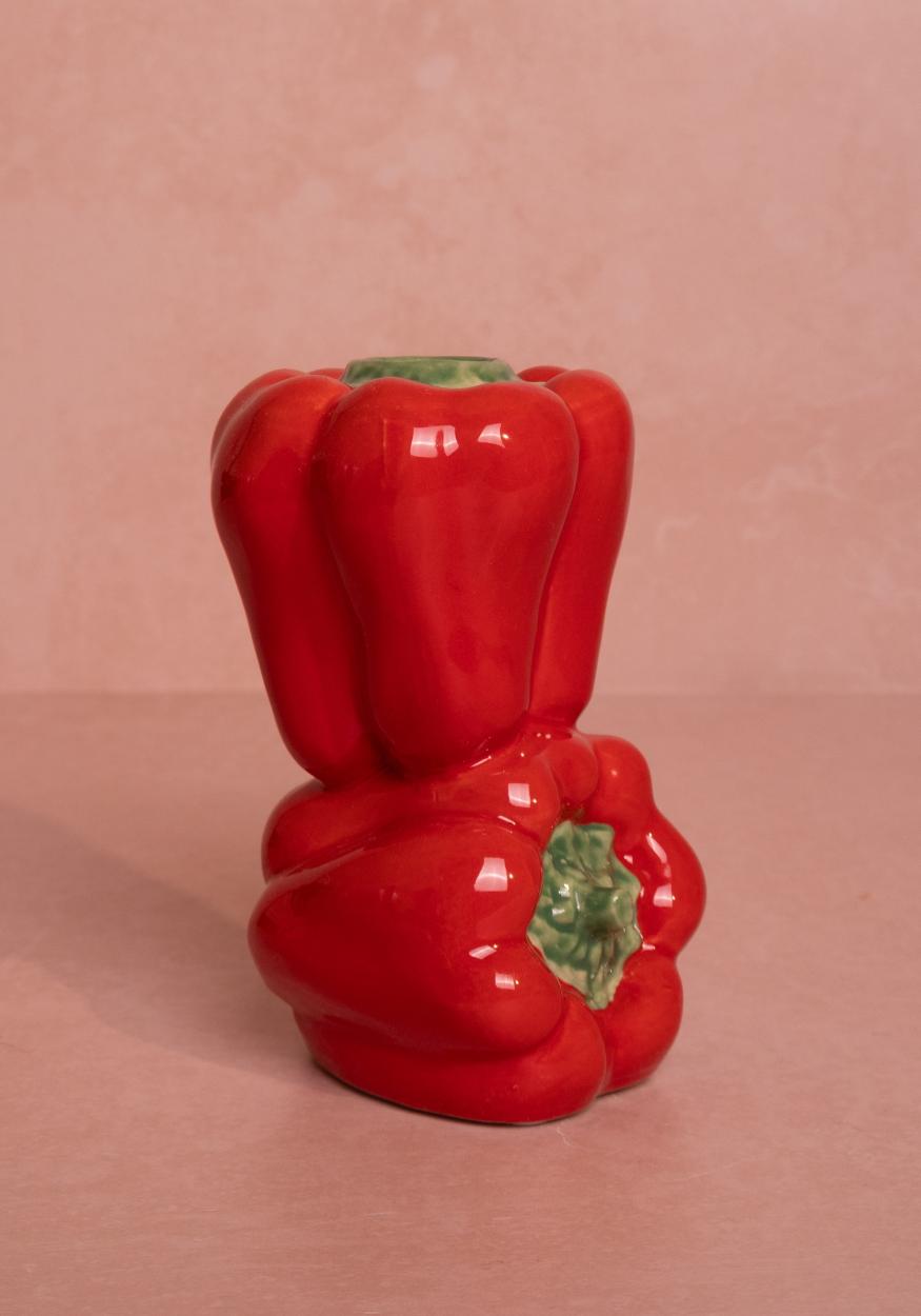 Casa by Josephine Jenno Red Bell Peppers Candle Holder