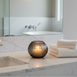 Lowlands Design Quartz Candleholder - Indigo Smoke