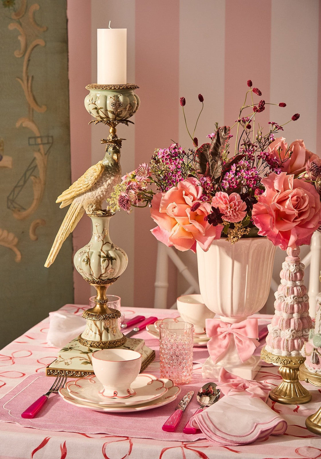 Casa by Josephine Jenno Aurora Songbird Taper Candleholder - Left