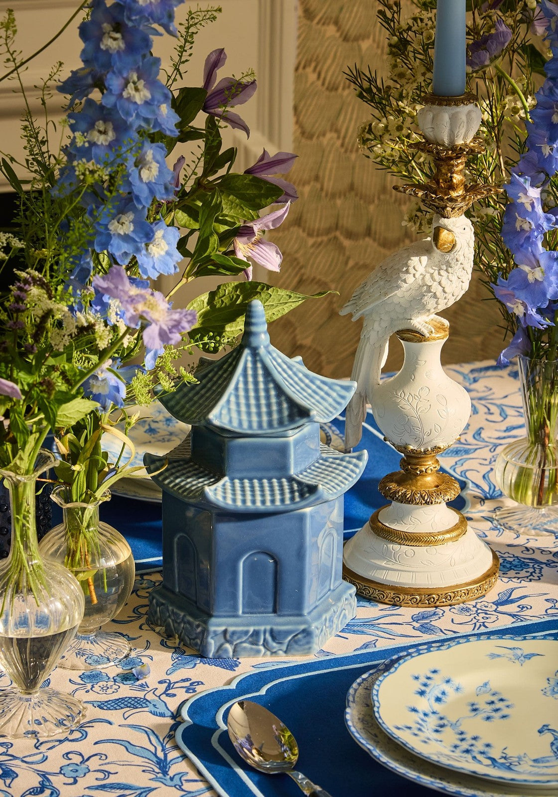 Casa by Josephine Jenno White & Gold Parrot Candle Holder