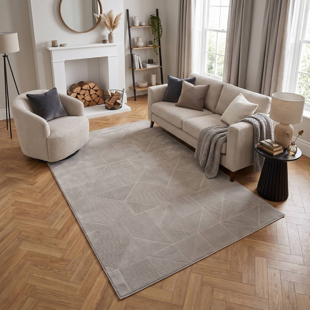 Carmel Grey Rug Abstract 6000 by The Rugs