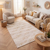 Carmel Cream‑Gold Abstract Rug 6030 by The Rugs