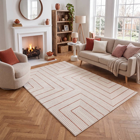 The Rugs Carmel Cream-Terra Geometric Rug 6040