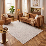 The Rugs Carmel Cream-Beige Geometric Rug 6070