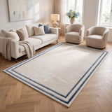 Carmel Cream‑Blue Bordered Rug 6060 | The Rugs