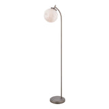 Pagazzi Cato Marble Glass and Chrome Floor Lamp - 150cm