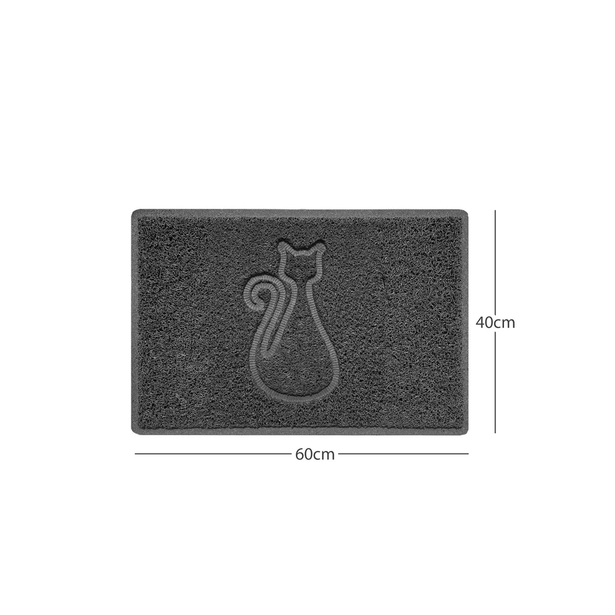 "Cat" Embossed Loofah Textured Spaghetti Door Mat | Nicoman