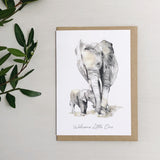 New Baby Elephants Greeting Card | Katie Hipwell Design