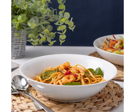 Price and Kensington Simplicity Porcelain  Veg Bowl, 23 cm, White