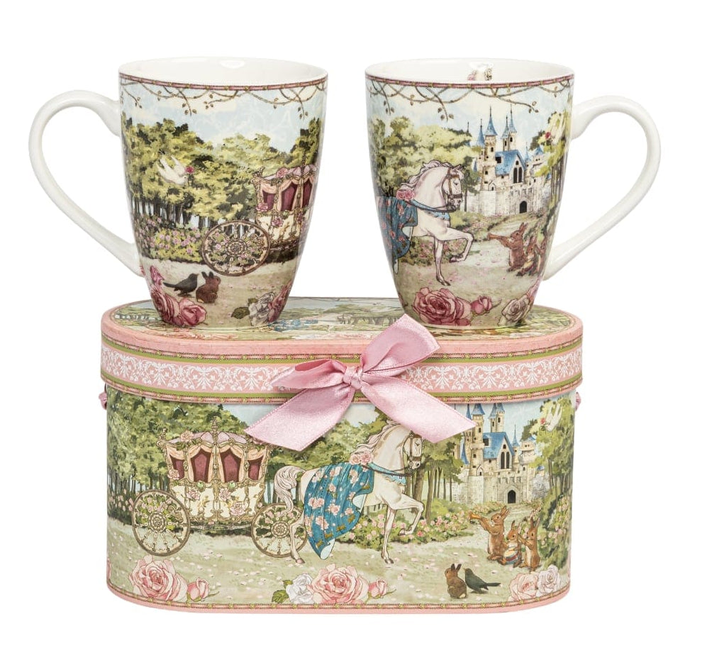 Casa by Josephine Jenno Celeste Storybook Village Mugs Set of 2 Gift Box