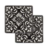 Portuguese Treasures Ceramic Coasters Azulejo Black - Set of 2