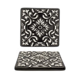 Portuguese Treasures Ceramic Coasters Azulejo Black - Set of 2