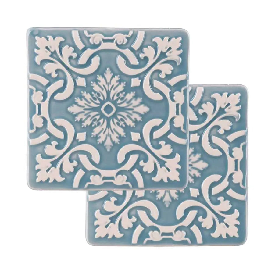 Portuguese Treasures Azulejo Ceramic Coasters Blue - Set of 2