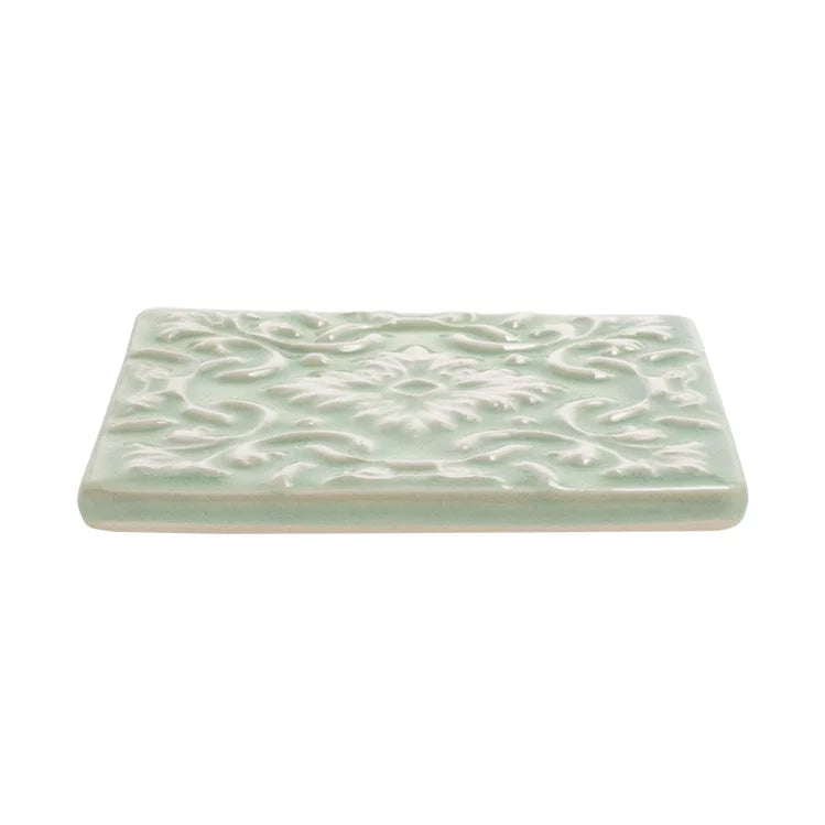 Portuguese Treasures Azulejo Ceramic Coasters Mint Green - Set of 2