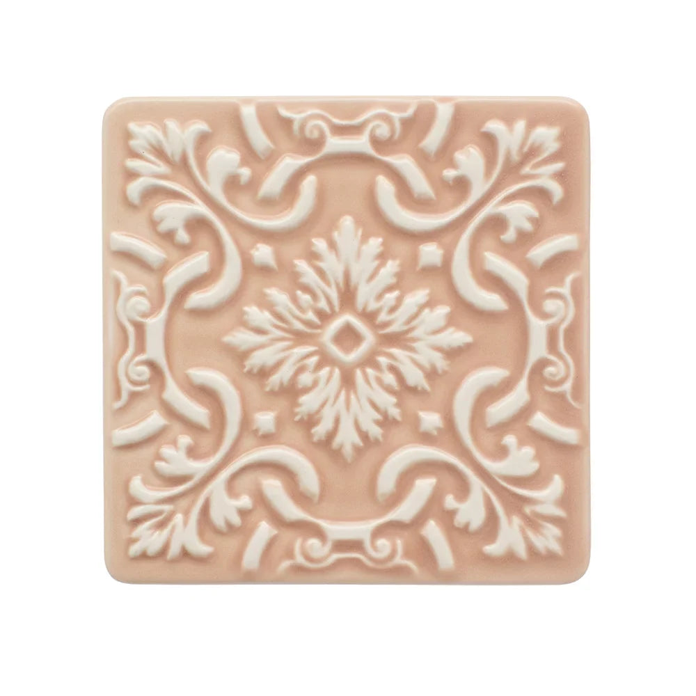 Portuguese Treasures Azulejo Ceramic Coasters Pink - Set of 2