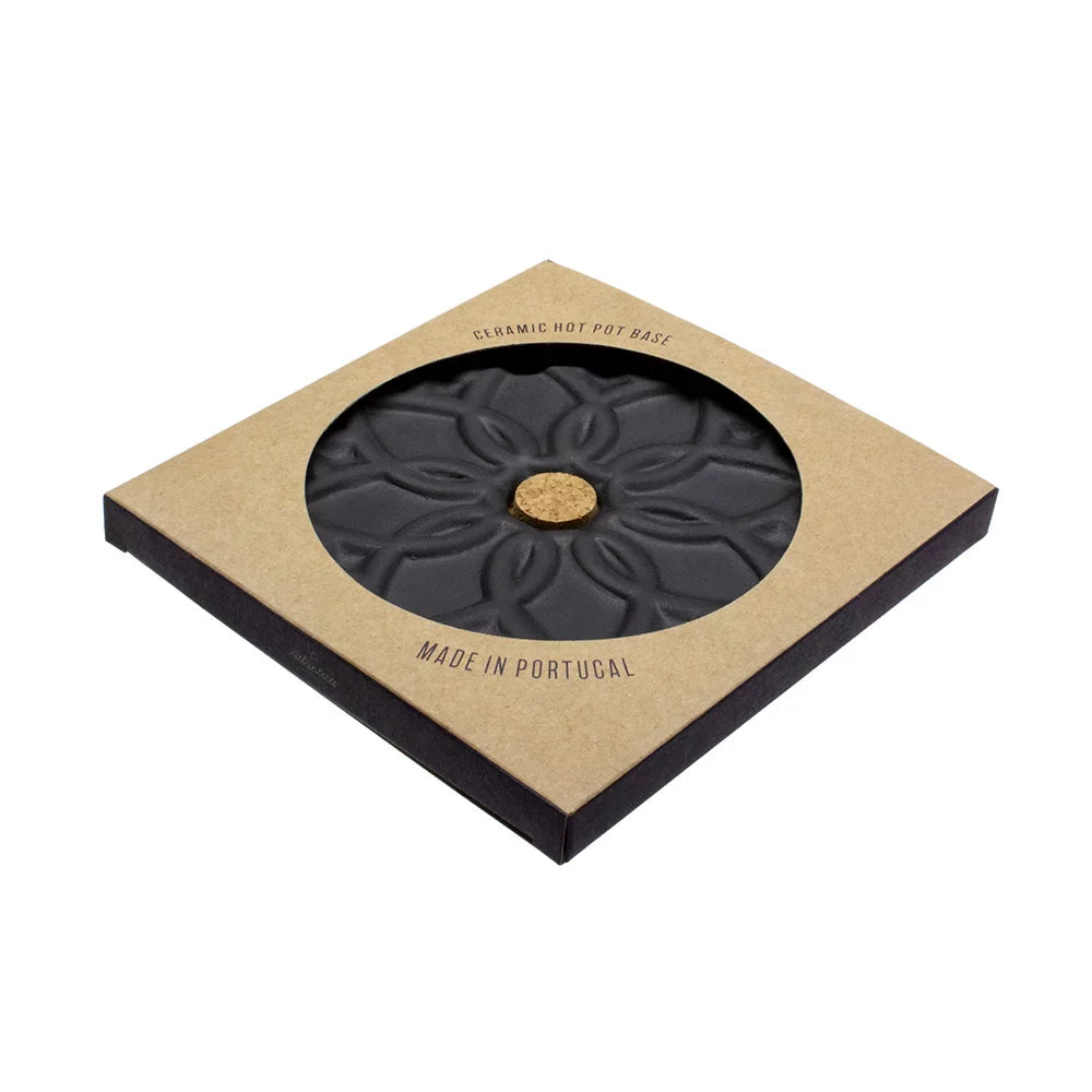Portuguese Treasures Ceramic Hot Pot Stand Elvira - Black