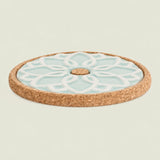 Portuguese Treasures Mint Ceramic Hot Pot Stand Elvira