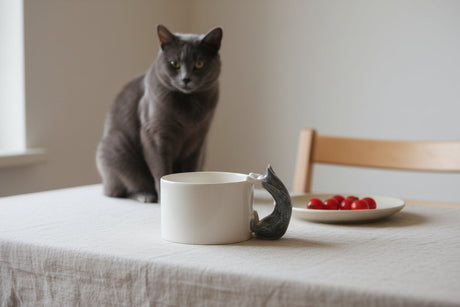 4AM Studio Cat Cup - Grey Blue