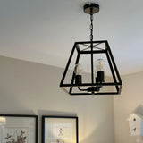 Pagazzi Charley 3 Light Black Lantern Ceiling Pendant