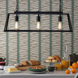 Pagazzi Charley 3 Light Matte Black Ceiling Pendant Bar