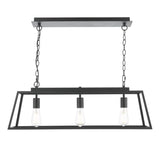 Pagazzi Charley 3 Light Matte Black Ceiling Pendant Bar